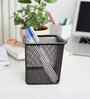 Ash Grey Square Metal Mesh Pen Stand