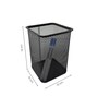 Ash Grey Square Metal Mesh Pen Stand