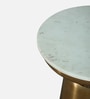 Ashby End Table In Golden Finish with Marble Top