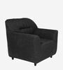 Ashen Fabric 1 Seater Sofa in Charcoal Grey Colour