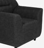 Ashen Fabric 1 Seater Sofa in Charcoal Grey Colour
