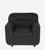 Ashen Fabric 1 Seater Sofa in Charcoal Grey Colour