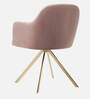 Asher Fabric Arm Chair In Prink Colour