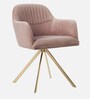 Asher Fabric Arm Chair In Prink Colour
