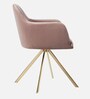 Asher Fabric Arm Chair In Prink Colour