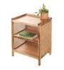 Asher Cane End Table in Light Wooden Finish