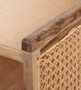 Asher Cane End Table in Light Wooden Finish
