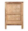 Asher Cane End Table in Light Wooden Finish