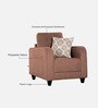 Ashford Fabric 1 Seater Sofa in Brown Colour Ashford Fabric 1 Seater Sofa in Brown Colour