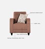 Ashford Fabric 1 Seater Sofa in Brown Colour Ashford Fabric 1 Seater Sofa in Brown Colour