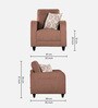 Ashford Fabric 1 Seater Sofa in Brown Colour Ashford Fabric 1 Seater Sofa in Brown Colour