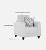 Ashford Fabric 1 Seater Sofa in Light Grey Colour Ashford Fabric 1 Seater Sofa in Light Grey Colour