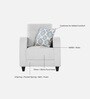 Ashford Fabric 1 Seater Sofa in Light Grey Colour Ashford Fabric 1 Seater Sofa in Light Grey Colour