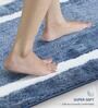 Ashley Blue Polyester Machine Made 60x40 cm Bath Mat