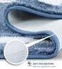 Ashley Blue Polyester Machine Made 60x40 cm Bath Mat
