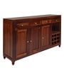 Ashley Sheesham Wood Bar Cabinet in Walnut Finish