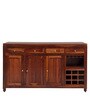 Ashley Sheesham Wood Bar Cabinet in Walnut Finish
