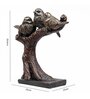 Decorative Bird Showpiece Standing On Tree (Brown, 26.6cm)