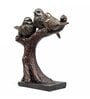 Decorative Bird Showpiece Standing On Tree (Brown, 26.6cm)