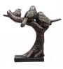 Decorative Bird Showpiece Standing On Tree (Brown, 26.6cm)