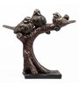 Decorative Bird Showpiece Standing On Tree (Brown, 26.6cm)