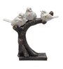 Decorative Bird Showpiece Standing On Tree (White & Brown, 26.6cm)