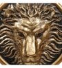 Lion Head Wall Art Showpieces (Black & Gold, 26.7cm)
