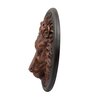 Lion Head Wall Art Showpieces (Golden & Brown, 26.7cm)