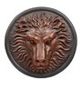 Lion Head Wall Art Showpieces (Golden & Brown, 26.7cm)