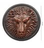 Lion Head Wall Art Showpieces (Golden & Brown, 26.7cm)