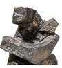 Modern Stone Finish Martial Art Sculpture Figurine (Gold, 25.6cm)