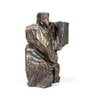 Modern Stone Finish Martial Art Sculpture Figurine, (Gold, 26.4cm)