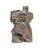 Modern Stone Finish Martial Art Sculpture Figurine, (Gold, 26.4cm)