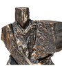 Modern Stone Finish Martial Art Sculpture Figurine, (Gold, 26.4cm)