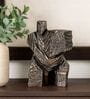 Modern Stone Finish Martial Art Sculpture Figurine, (Gold, 26.4cm)