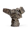 Modern Stone Finish Martial Art Sculpture Figurine, (Gold, 26.6cm)