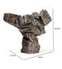Modern Stone Finish Martial Art Sculpture Figurine, (Gold, 26.6cm)