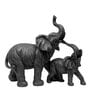 Mom and Baby Elephant Resin Animal Figurine