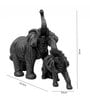 Mom and Baby Elephant Resin Animal Figurine