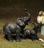 Mom and Baby Elephant Resin Animal Figurine
