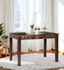 Ashoka 4 Seater Dining Table in Brown Finish