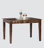 Ashoka 4 Seater Dining Table in Brown Finish