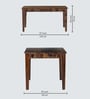 Ashoka 6 Seater Dining Table Set In Brown