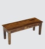 Ashoka Sheesham Wood 6 Seater Dining Table Set With Bench Sheesham In Brown