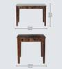 Ashoka Sheesham Wood 6 Seater Dining Table Set With Bench Sheesham In Brown