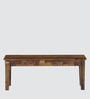 Ashoka Sheesham Wood 6 Seater Dining Table Set With Bench Sheesham In Brown