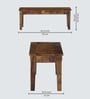 Ashoka Sheesham Wood 6 Seater Dining Table Set With Bench Sheesham In Brown