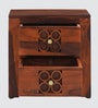 Ashoka Wooden Bedside Table In Brown Colour