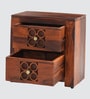 Ashoka Wooden Bedside Table In Brown Colour