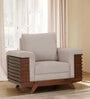 Ashoka 1 Seater Sofa In Brown Finish